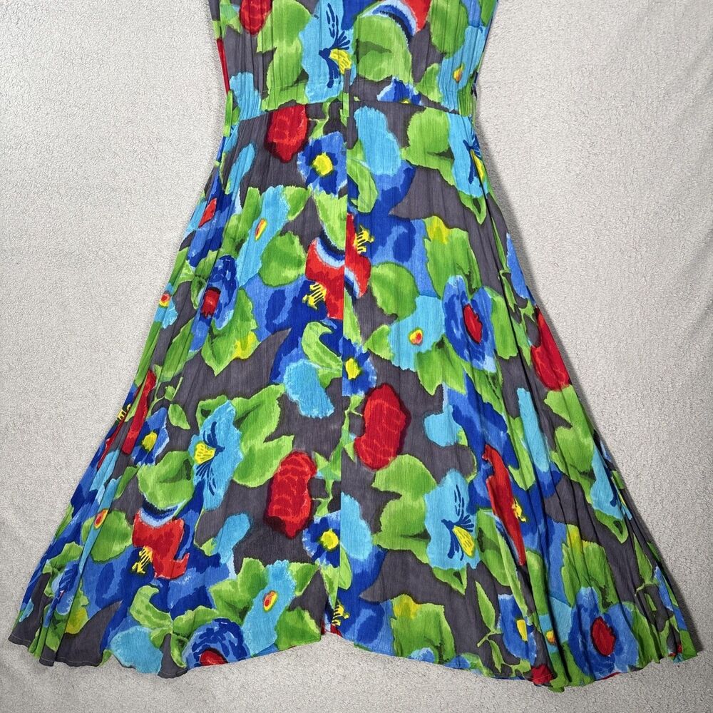 Vintage Together Maxi Dress Size 10 Double Breasted 50s Inspired Day Dress Artsy - Picture 15 of 15